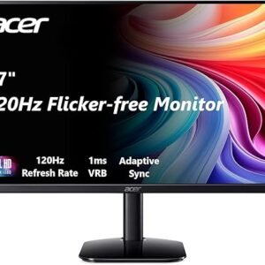 acer KB272 G0bi 27" IPS Full HD (1920 x 1080) Gaming Office Monitor | Adaptive-Sync Support (FreeSync Compatible) | Up to 120Hz Refresh | 1ms (VRB) | sRGB 99% | Tilt | HDMI & VGA Ports