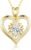 Sunflower Moissanite Heart Necklace for Women